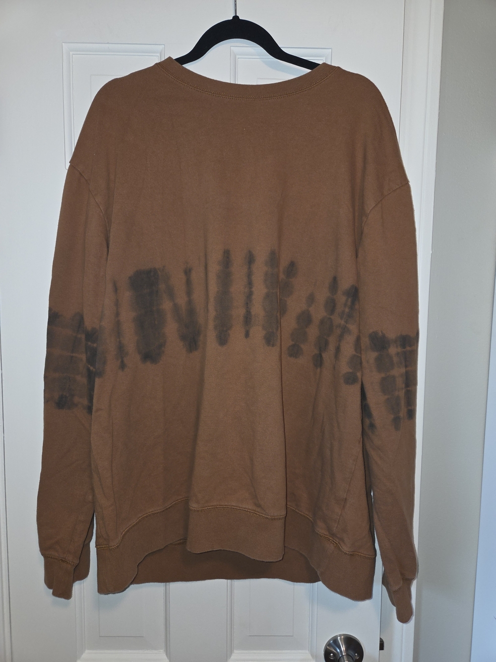 Men's Brown Tie-Dye Crewneck Sweater Size XL Original Use